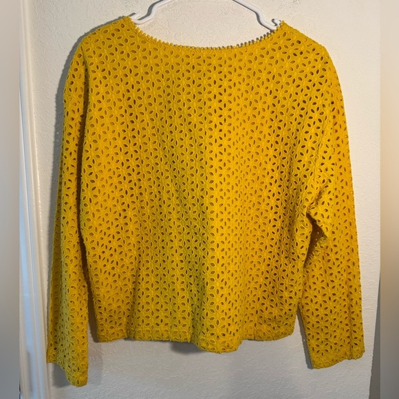 Des Petits Hauts Sabado Broderie Anglaise Yellow Eyelet Blouse Womens Size Small - Picture 10 of 14